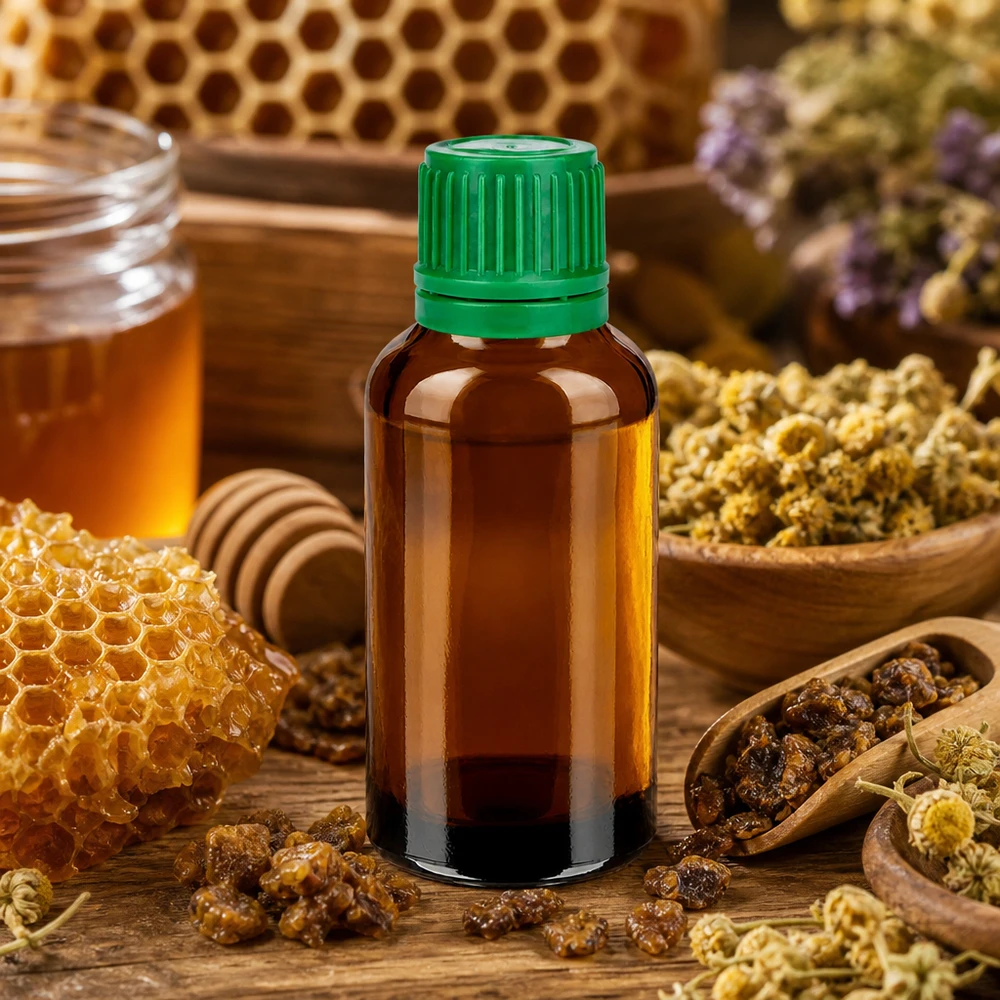 Butelka 30 ml 11 mm SV zielona OV BrownLine UT18/30 Chroniąca przed światłem szklana butelka o pojemności 30 ml na naturalne ekstrakty i nalewki z bezpiecznym zamknięciem