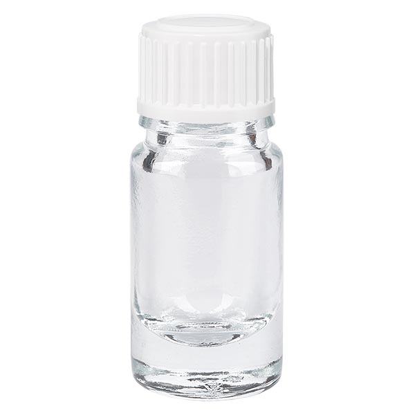 Butelka apteczna przezroczysta 5ml zakrętka biała szt. Butelka apteczna przezroczysta 5ml zakrętka biała szt.