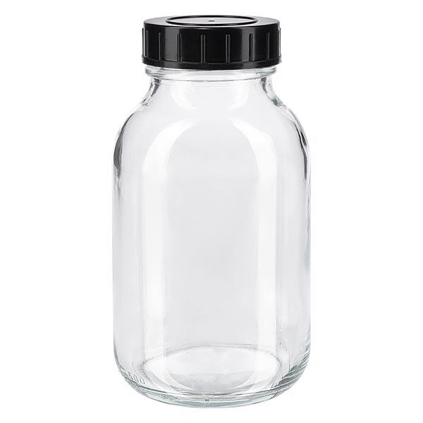 500 ml butelka z szeroką szyjką z przezroczystego szkła z zakrętką 500 ml butelka z szeroką szyjką z przezroczystego szkła z zakrętką
