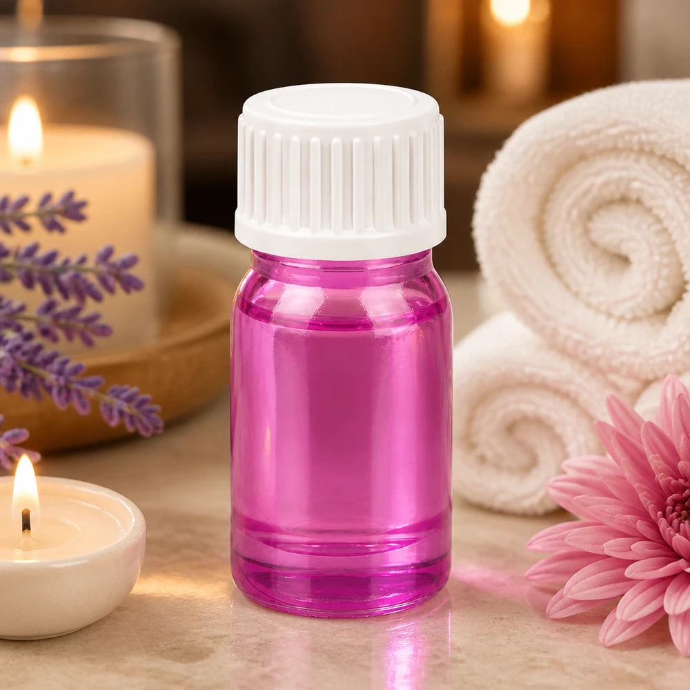Butelka z zakraplaczem 5 ml 0,9 mm biała standardowa PurpleLine UT18/5 Butelka z zakraplaczem 5 ml PurpleLine STD fioletowa przezroczysta idealna do aromaterapii i olejków eterycznych