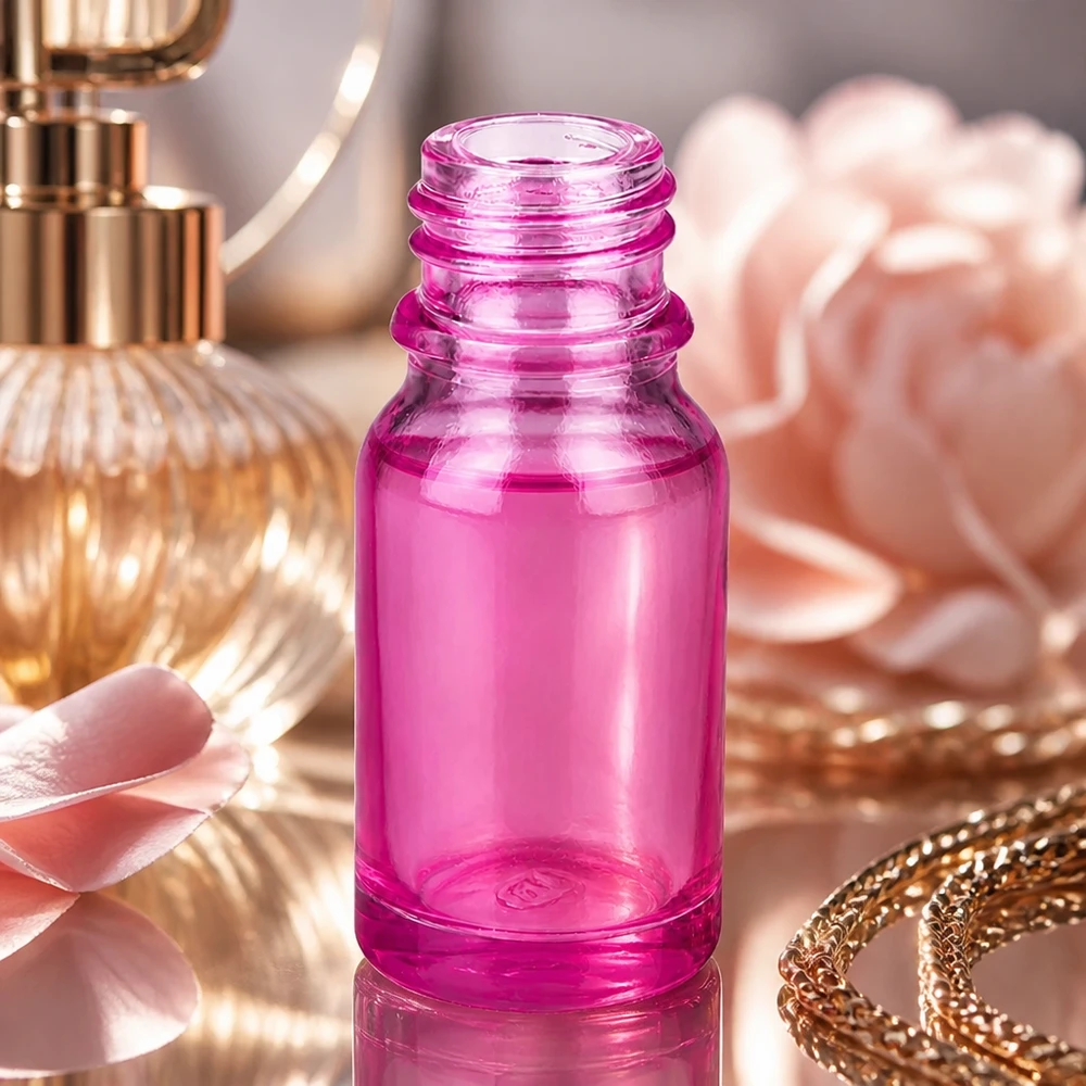 Butelka apteczna 10 ml PurpleLine UT18/10 UNiTWIST Elegancka szklana butelka PurpleLine UT18/10 UNiTWIST 10 ml w kolorze magenta do produktów kosmetycznych i wellness