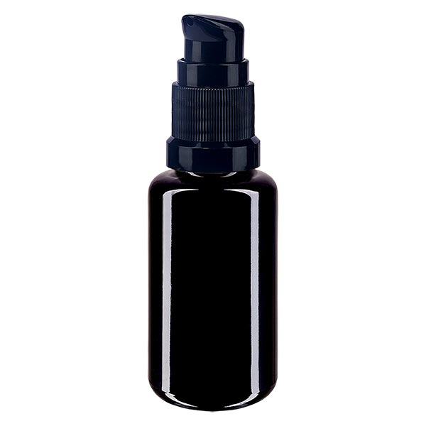 Butelka apteczna viol. 20ml zakrętka z pompką czarna St Butelka apteczna viol. 20ml zakrętka z pompką czarna St