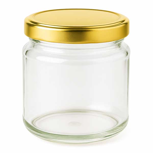 Szklanka okrągła z pokrywką BasicSeal, złota, UNiTWIST