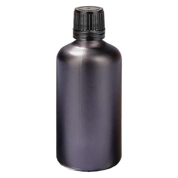 Butelka z zakraplaczem 100 ml 1 mm OV czarna UT18/100 Butelka z zakraplaczem 100 ml 1 mm OV czarna UT18/100