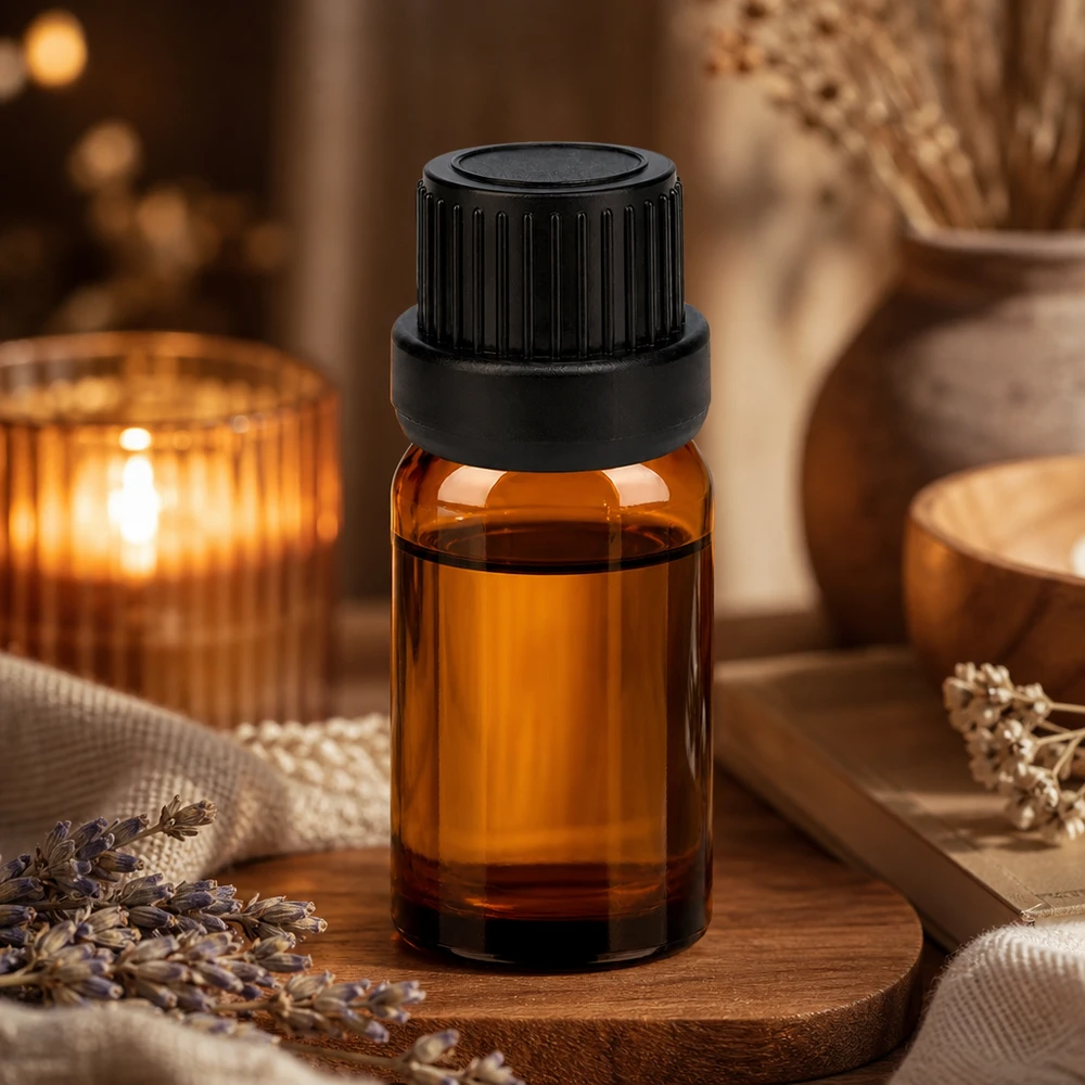 Kompaktowa szklana butelka 5 ml w kolorze brązowym z otworem 11 mm do precyzyjnego dozowania esencji