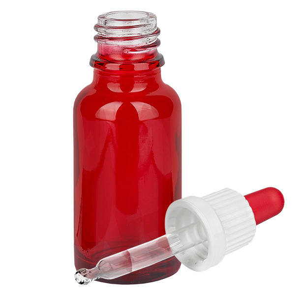 Butelka z pipetą 20 ml biała/czerwona OV RedLine UT18/20 Butelka z pipetą 20 ml biała/czerwona OV RedLine UT18/20