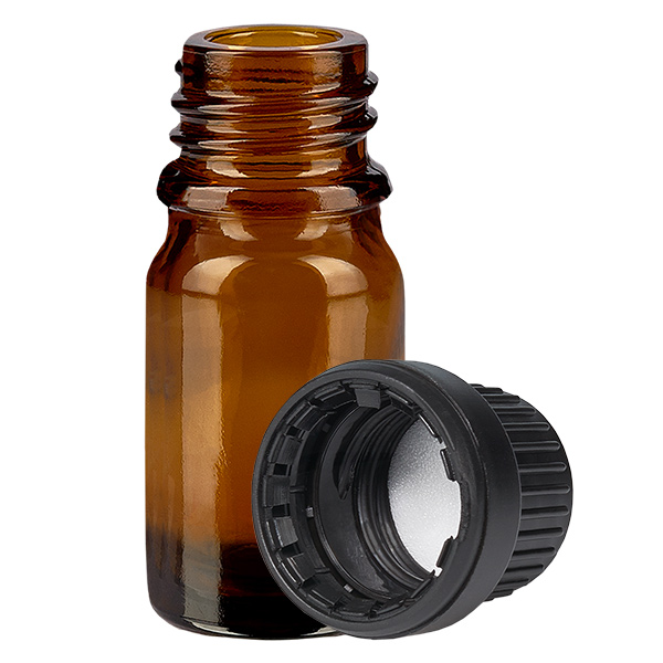 Butelka 5 ml 11 mm SV czarna OV BrownLine UT18/5