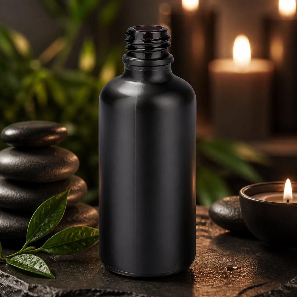 Butelka apteczna 50 ml BlackLine UT18/50 UNiTWIST Elegancka butelka aptekarska BlackLine UT18/50 UNiTWIST o pojemności 50 ml do aromaterapii i olejków eterycznych