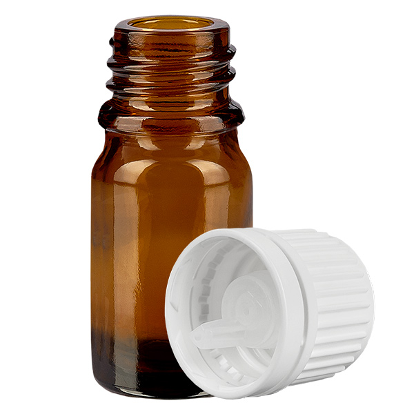 Butelka z zakraplaczem 5 ml 0,7 mm biała OV BrownLine UT18/5