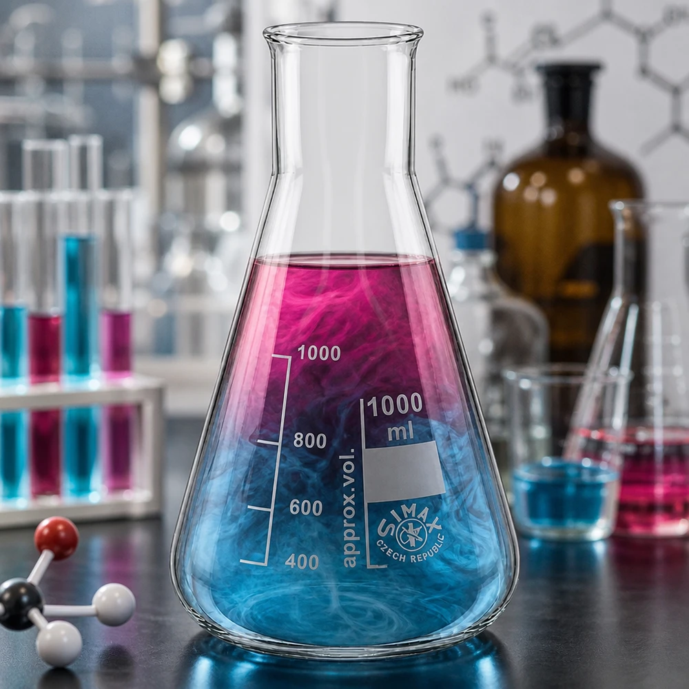 Kolba Erlenmeyera z szeroką szyjką 1000 ml
