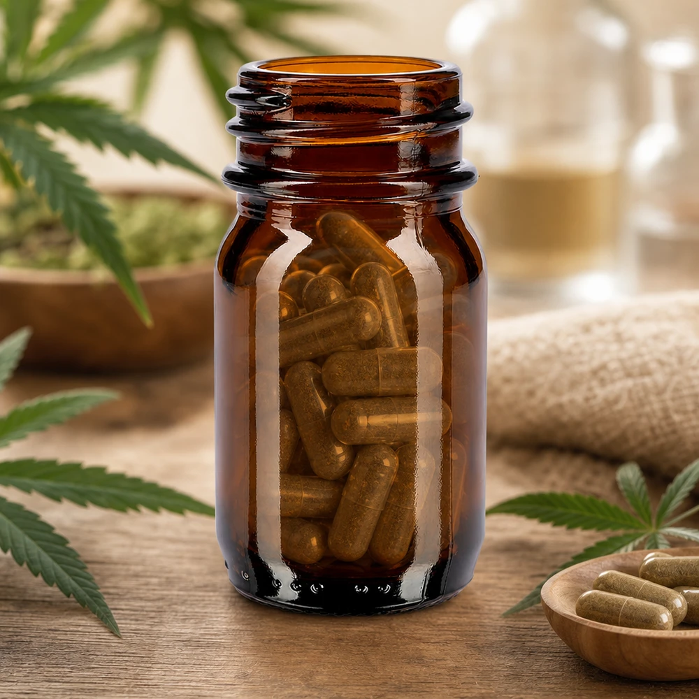 Butelka z szeroką szyjką o pojemności 30 ml z bursztynowego szkła Kompaktowa butelka z szeroką szyjką o pojemności 30 ml wykonana z wysokiej jakości bursztynowego szkła do codziennego użytku