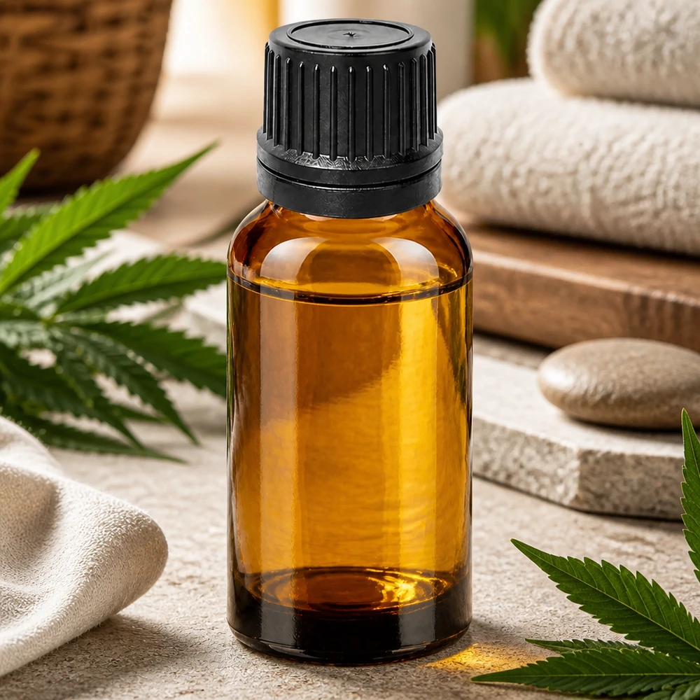 Kompaktowa butelka z zakraplaczem BrownLine 20 ml z antypoślizgową czarną zakrętką zapewniającą pewny chwyt