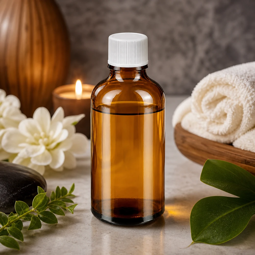 Butelka 50 ml 11 mm SV biała STD BrownLine UT18/50 Kompaktowa szklana butelka 50 ml w kolorze bursztynowo-brązowym, idealna do zastosowań mobilnych i podróży