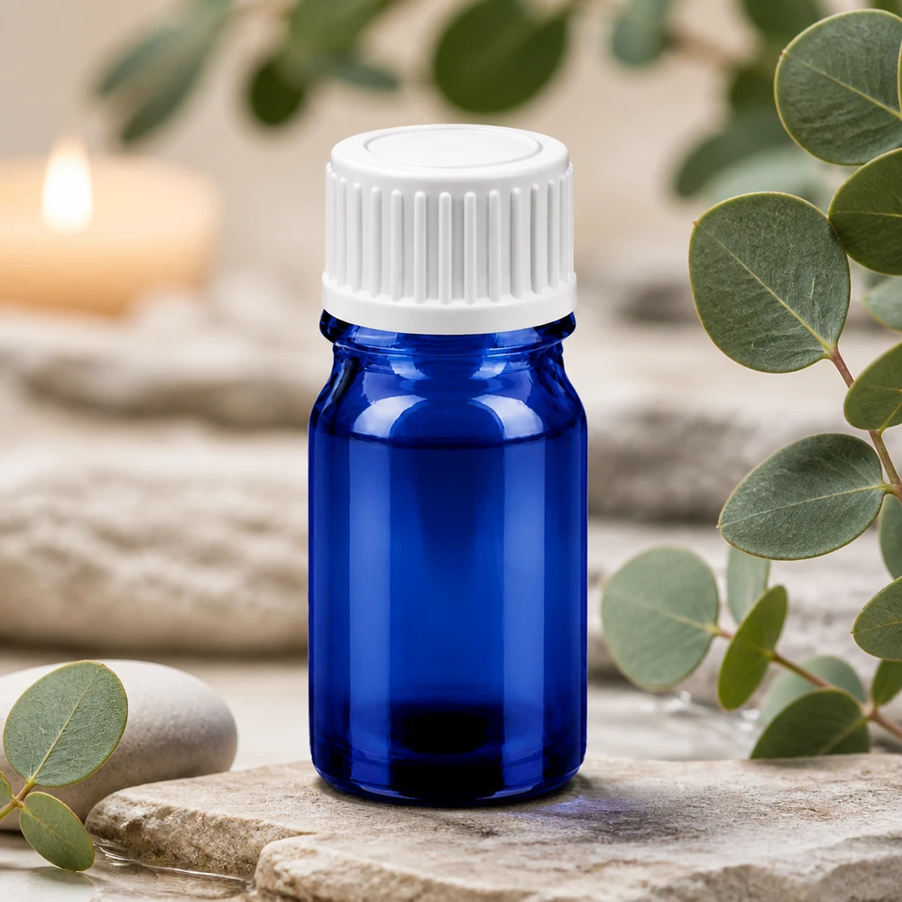 Butelka z zakraplaczem 5 ml 0,9 mm biała STD BlueLine UT18/5 Kompaktowa butelka z zakraplaczem o pojemności 5 ml wykonana z wysokiej jakości szkła w eleganckim niebieskim kolorze do zastosowań profesjonalnych