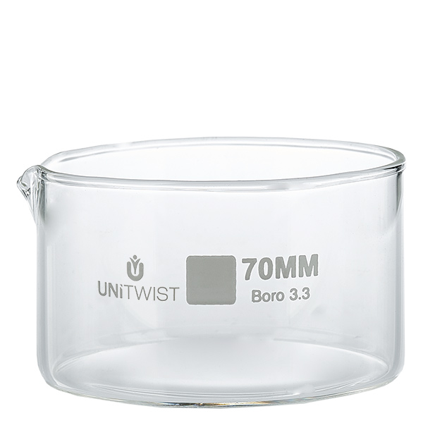 Naczynie krystalizacyjne ø70 mm ze szkła borokrzemowego UNiTWIST Naczynie krystalizacyjne ø70 mm ze szkła borokrzemowego UNiTWIST