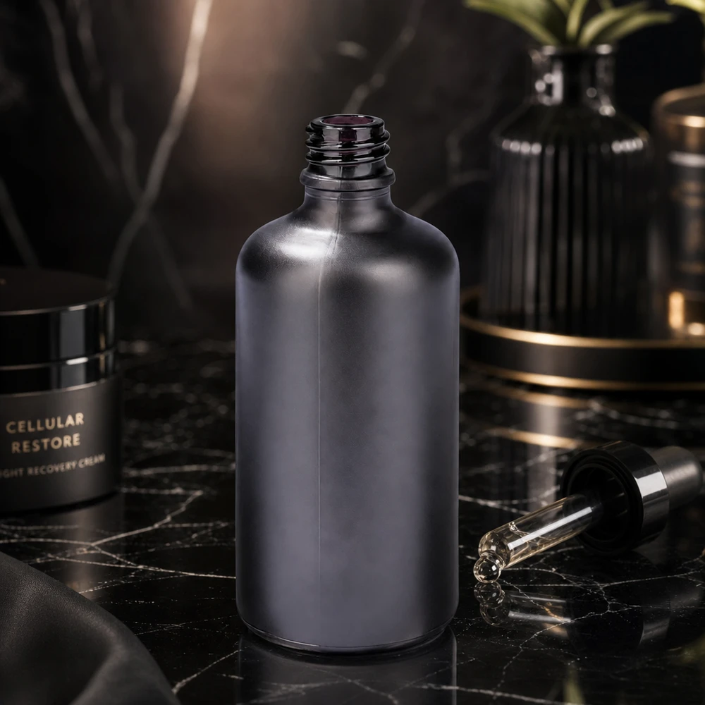 Butelka apteczna 100 ml BlackLine UT18/100 UNiTWIST Butelka apteczna 100 ml BlackLine UT18/100 UNiTWIST z praktycznym zakraplaczem do serum i olejków