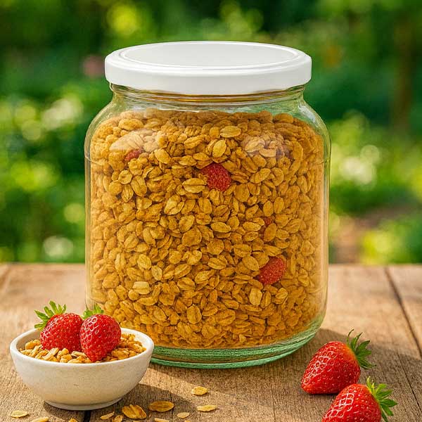 370 ml słoik owalny z pokrywką BasicSeal, biały UNiTWIST