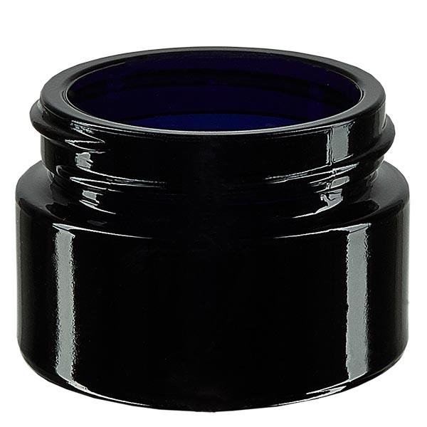 S&#322;oik kosmetyczny z fioletowego szk&#322;a 30 ml, bez pokrywki