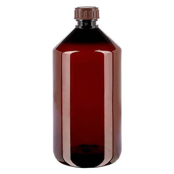 Butelka PET 750 ml z brązową nakrętką Standard Butelka PET 750 ml z brązową nakrętką Standard