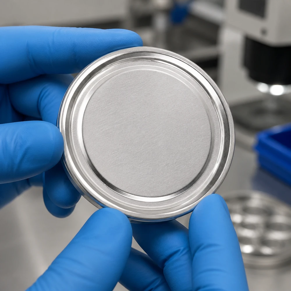 Rękawiczki laboratoryjne z srebrną pokrywką BasicSeal TO66 o średnicy 66 mm do kontroli jakości