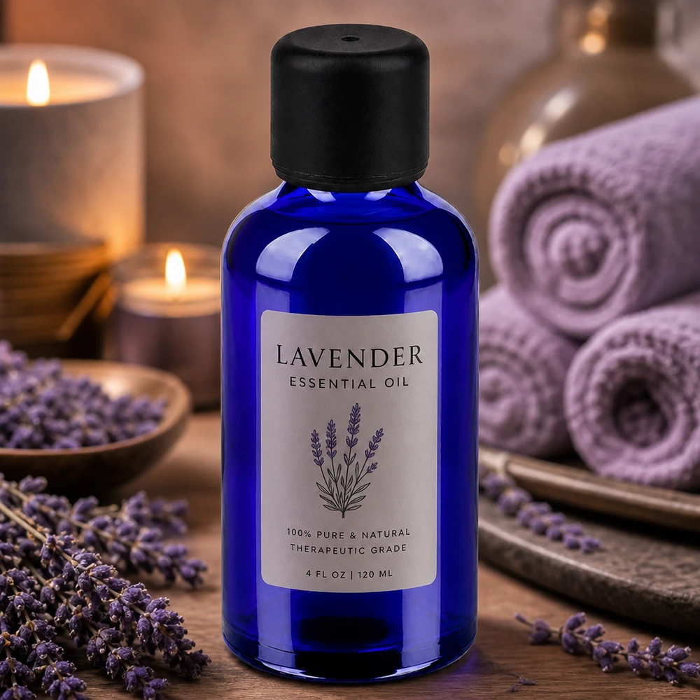 50 ml butelka 6 mm SV czarna STD BlueLine UT18/50 Czarna zakrętka 6 mm na 50 ml butelce z niebieskiego szkła do olejków i esencji terapeutycznych
