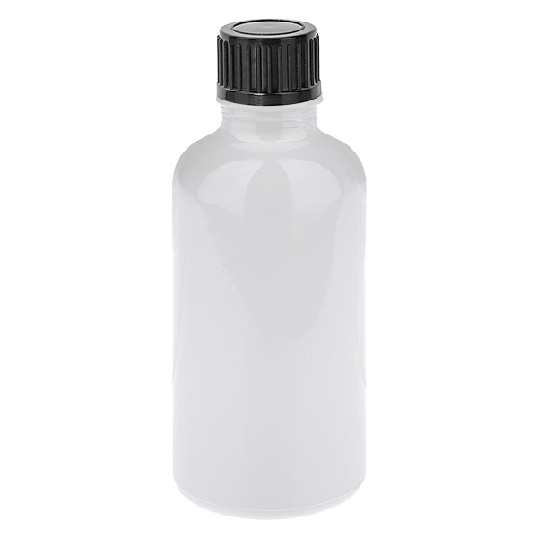Butelka 50 ml, zamknięcie śrubowe 11 mm, czarne, standardowe WhiteLine UT18/50 Butelka 50 ml, zamknięcie śrubowe 11 mm, czarne, standardowe WhiteLine UT18/50