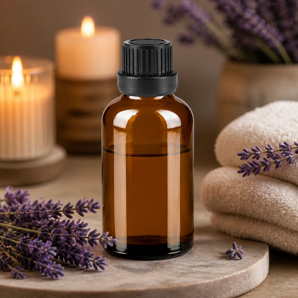 50 ml butelka z kroplomierzem 2 mm czarna OV BrownLine UT18/50 Czarna nakrętka z zakraplaczem 2 mm na bursztynowej szklanej butelce o pojemności 50 ml dla kontrolowanej aplikacji