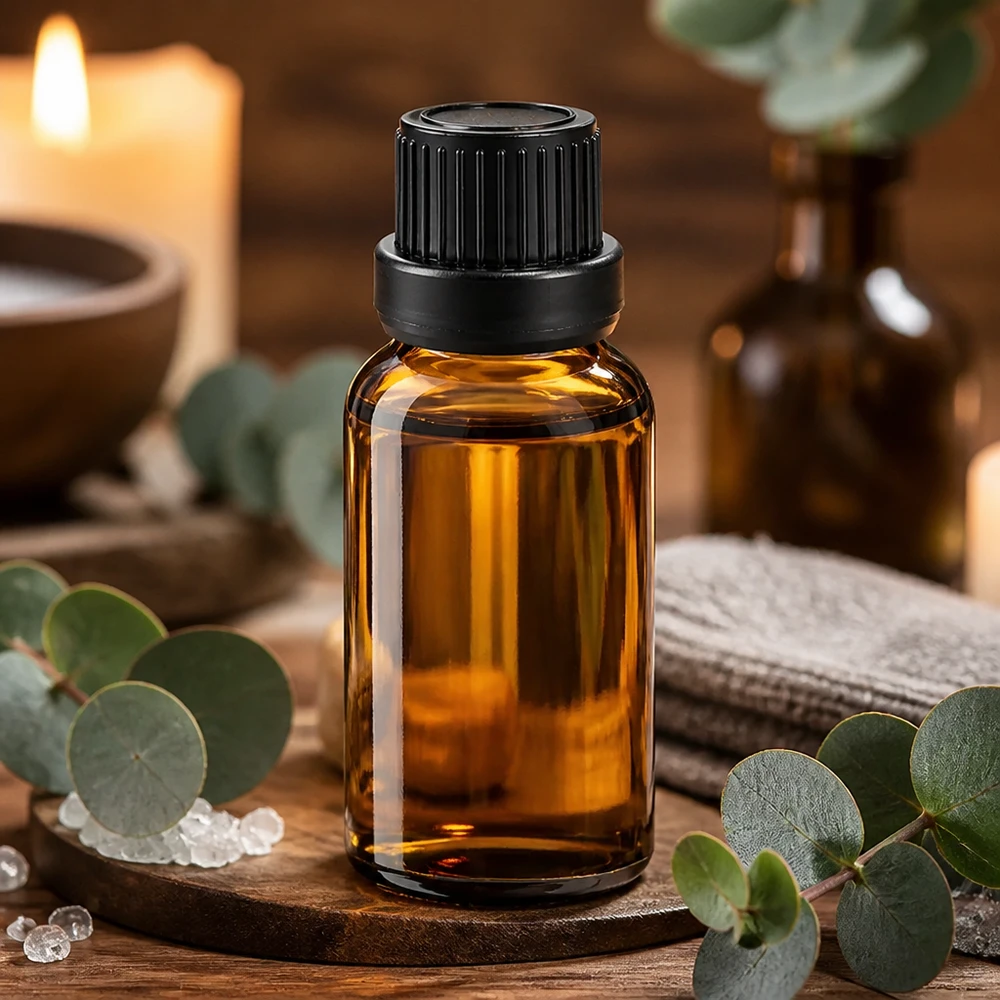 10 ml butelka z zakraplaczem 2 mm czarna OV BrownLine UT18/10 Mała buteleczka z bursztynowego szkła o pojemności 10 ml z precyzyjnym kroplomierzem 2 mm do dozowania olejków eterycznych