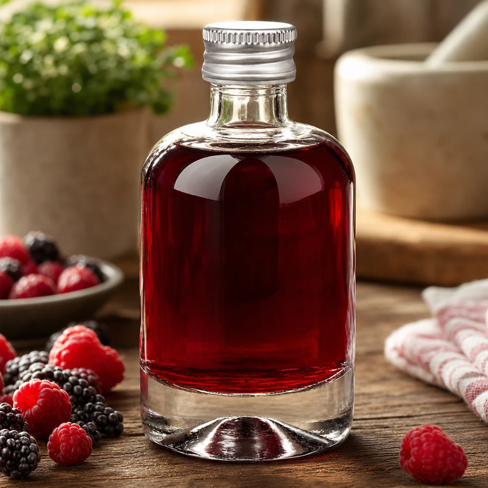 Butelka szklana 40 ml Sara z zakrętką srebrną UNiTWIST®