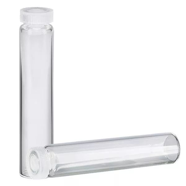 Szklanka z obrzeżem, tuba na esencję z przezroczystego szkła 2 ml
