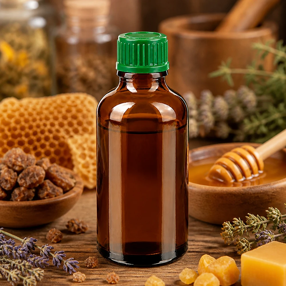 Butelka 50 ml 11 mm SV zielona STD BrownLine UT18/50 Kompaktowa szklana butelka 50 ml w kolorze brązowym z zieloną zakrętką na leki homeopatyczne