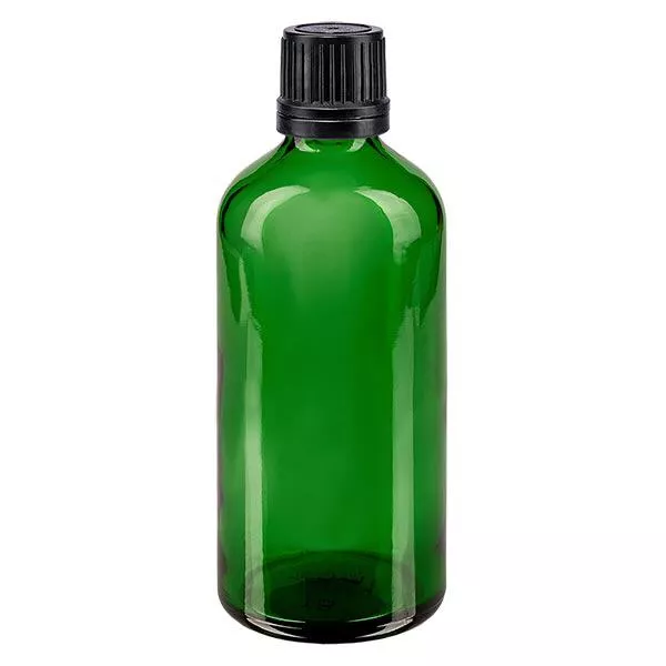 Butelka apteczna zielona 100ml kroplówka v. Pr 1mm czarny OV Butelka apteczna zielona 100ml kroplówka v. Pr 1mm czarny OV