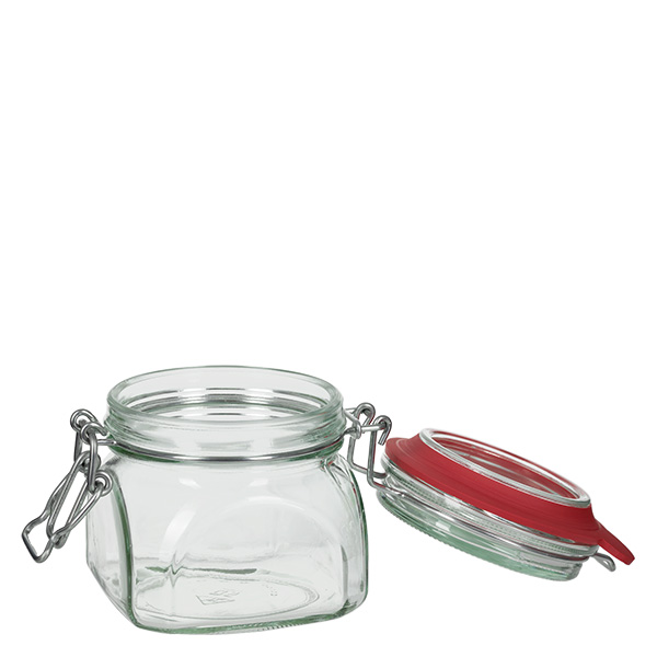 S&#322;oik do przechowywania o pojemno&#347;ci 370 ml z uchyln&#261; pokrywk&#261; UNiTWIST. Kompletny s&#322;oik z gumowym pier&#347;cieniem w rozmiarze RR82.