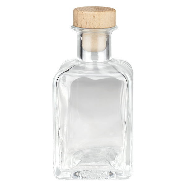 Butelka apteczna 200 ml Clara z drewnianym korkiem UNiTWIST®
