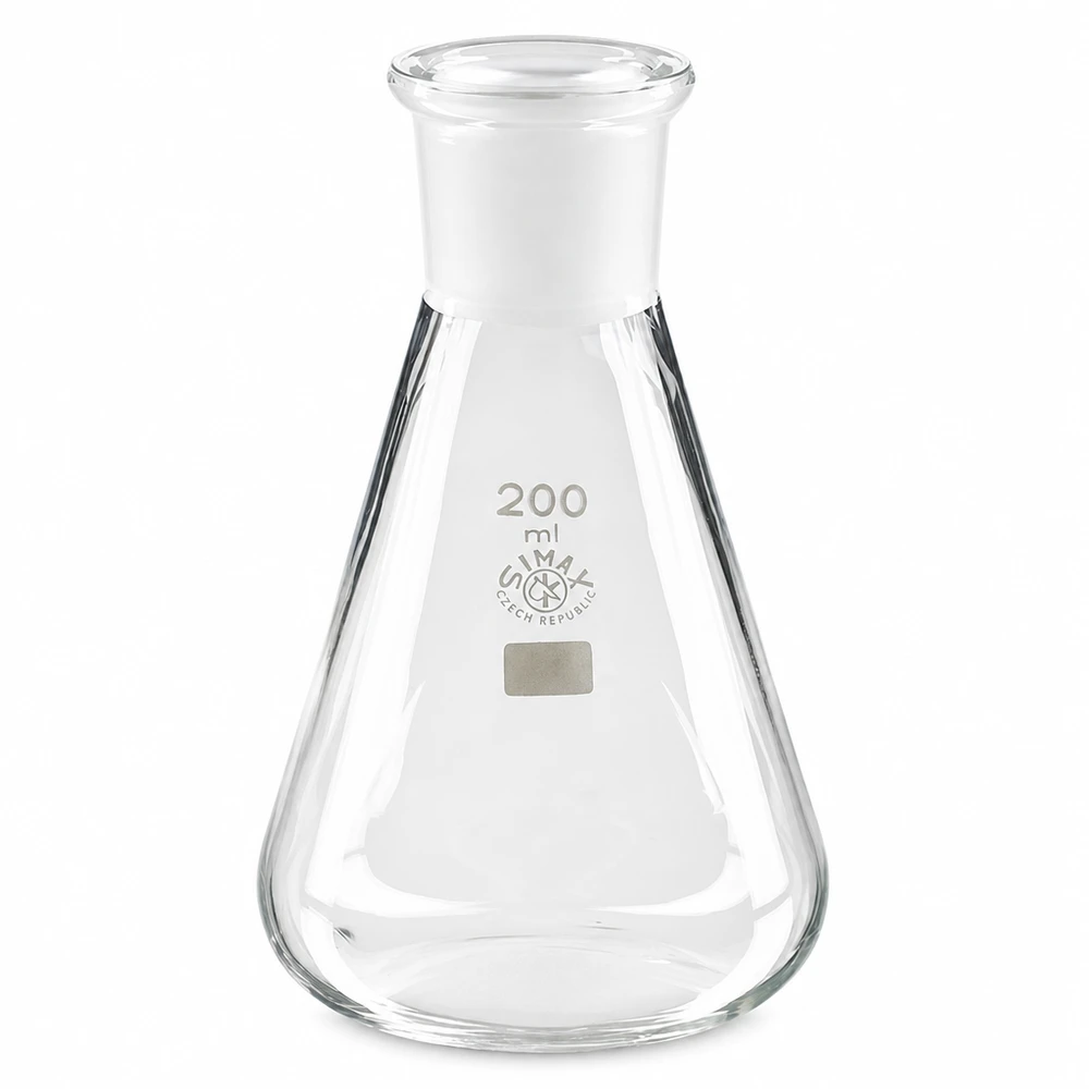 Kolba Erlenmeyera 200 ml ze standardowym szlifowanym złączem (29/32) Kolba Erlenmeyera 200 ml ze standardowym szlifowanym złączem (29/32)