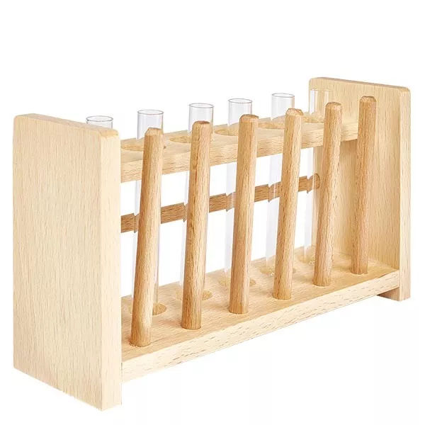 Zestaw drewniany z 6 probówkami. Wapno sodowe 100x12 Zestaw drewniany z 6 probówkami. Wapno sodowe 100x12