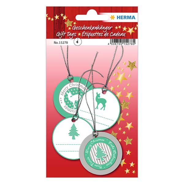 Zielona zawieszka p&#322;owa (4 sztuki) z brokatem 3D | 6 papierowych zawieszek z nitk&#261;.