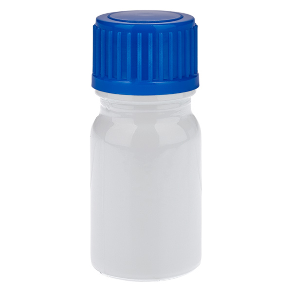 Butelka 5 ml z zakrętką 11 mm, niebieska, standardowa WhiteLine UT18/5 Butelka 5 ml z zakrętką 11 mm, niebieska, standardowa WhiteLine UT18/5