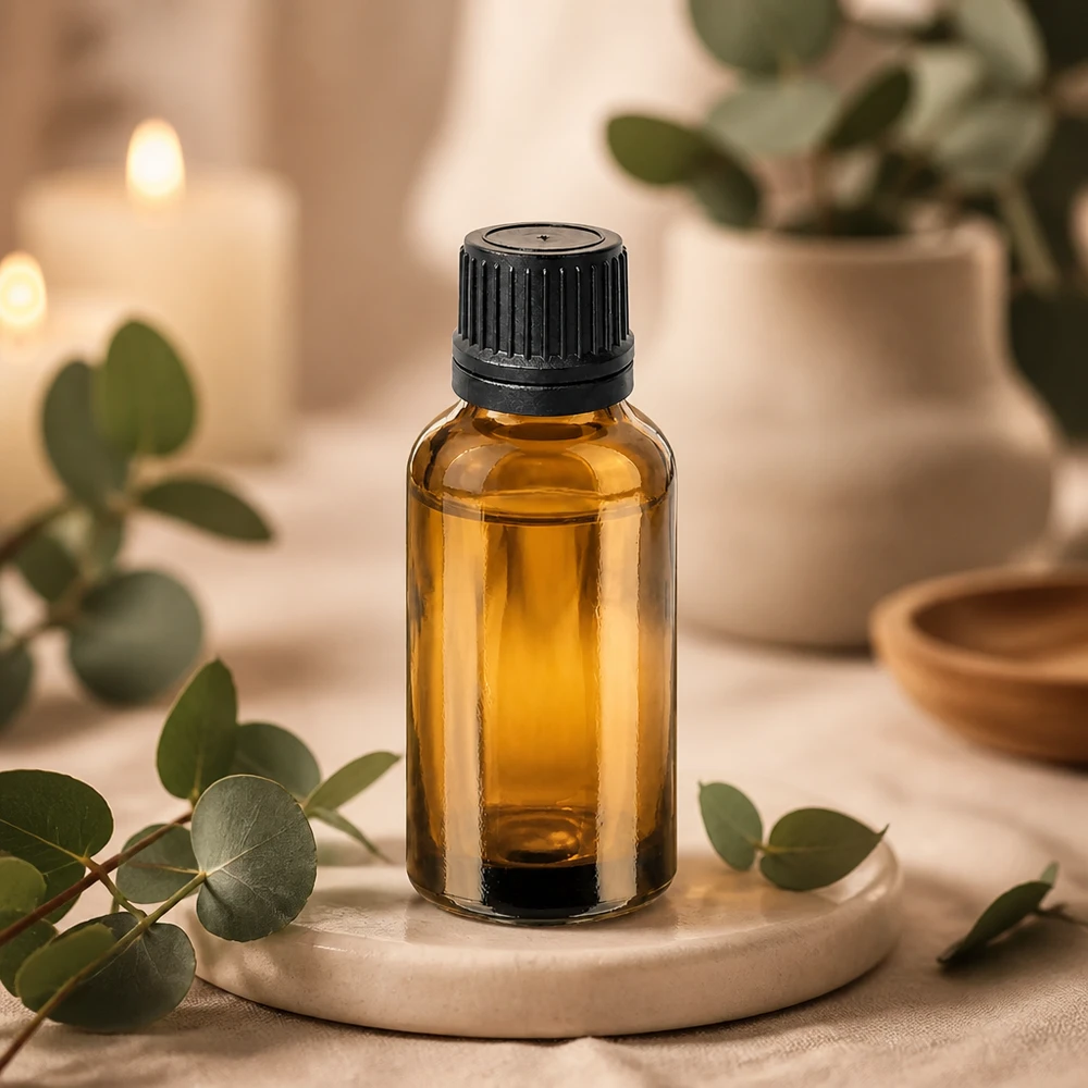 30 ml butelka z zakraplaczem 1 mm czarna OV BrownLine UT18/30 Czarny zakraplacz na 30 ml szklanej butelce BrownLine do kontrolowanego dozowania olejków