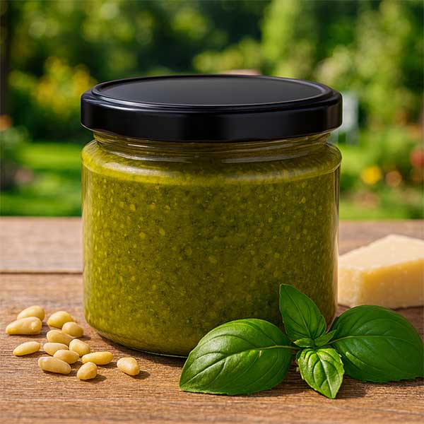 Słoik okrągły 330 ml z pokrywką BasicSeal w kolorze czarnym UN..