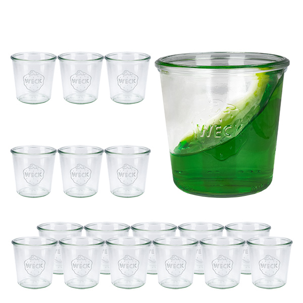 Zestaw 18 słoików Weck 580 ml, słoiki z pokrywką Zestaw 18 słoików Weck 580 ml, słoiki z pokrywką