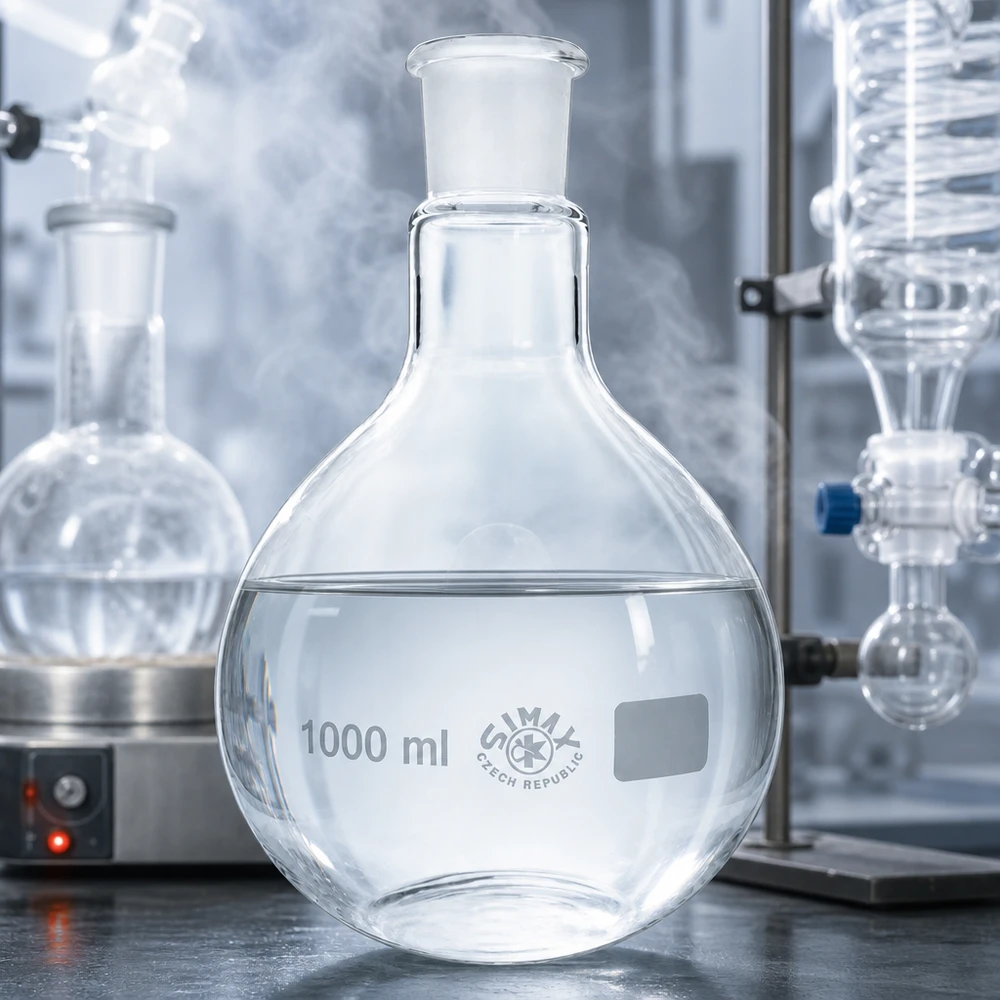 Szklana kolba 1000 ml z długą szyjką i standardowym szlifowanym złączem 29/32 do profesjonalnego sprzętu laboratoryjnego