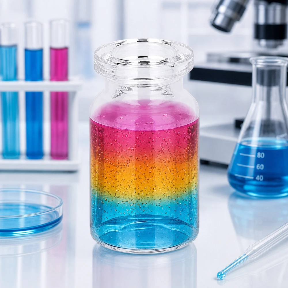 Butelka iniekcyjna z przezroczystego szkła 5 ml Kleines Klarglas Fläschchen 5ml Injektionsbehälter mit glatter Zylinderwandung und breitem Mündungsrand