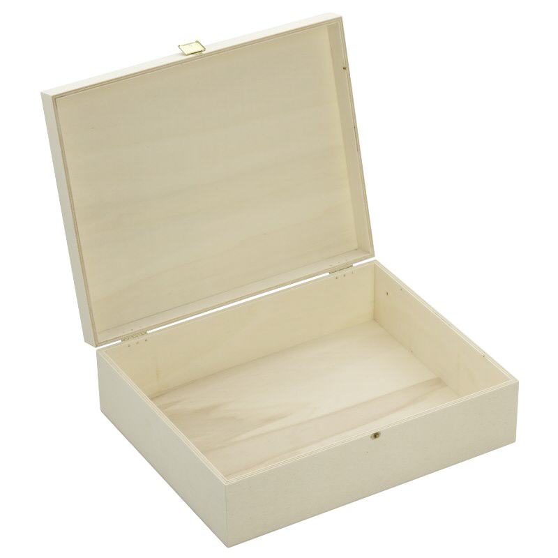 Drewniane pudełko z pokrywą na zawiasach 35x28x11cm Drewniane pudełko z pokrywą na zawiasach 35x28x11cm