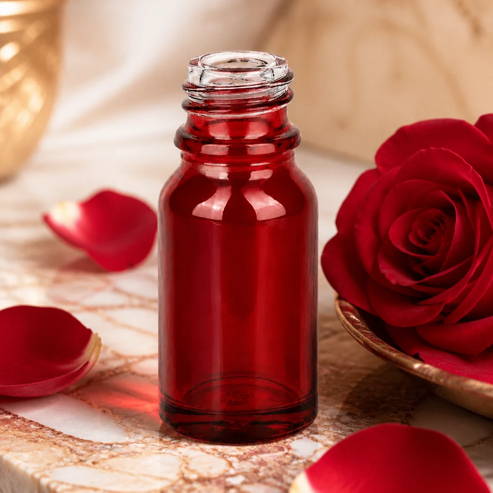 Butelka apteczna 10 ml RedLine UT18/10 UNiTWIST 10 ml butelka farmaceutyczna RedLine UT18/10 w kolorze intensywnej czerwieni do produktów farmaceutycznych