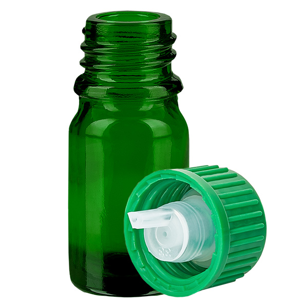 Butelka z zakraplaczem 5 ml 0,8 mm zielona STD GreenLine UT18/5