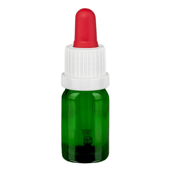 Butelka do leków płynnych 5 ml, biała/czerwona OV GreenLine UT18/5 Butelka do leków płynnych 5 ml, biała/czerwona OV GreenLine UT18/5