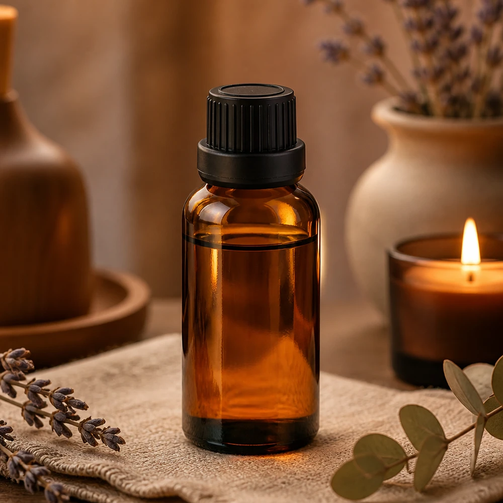 20 ml butelka z kroplomierzem 2 mm czarna OV BrownLine UT18/20 Butelka z zakraplaczem do aromaterapii 20 ml z precyzyjnym zakraplaczem 2 mm do naturalnych olejków eterycznych