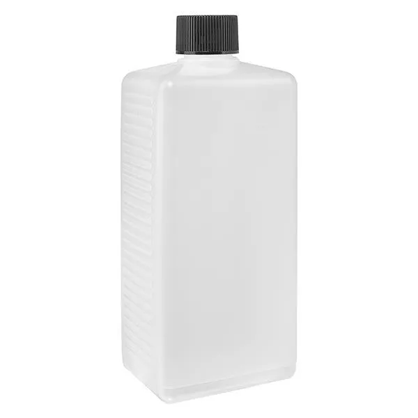500ml kwadratowa butelka PE naturalna, z nakrętką 500ml kwadratowa butelka PE naturalna, z nakrętką