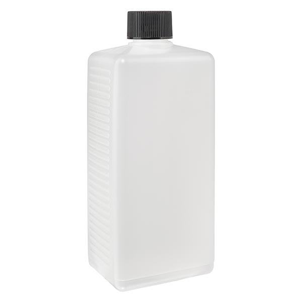 500ml kwadratowa butelka PE naturalna, z nakrętką 500ml kwadratowa butelka PE naturalna, z nakrętką